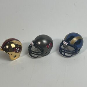 Riddell NFL Pocket Pro Micro Helmets 49ers Buccaneers Rams Vintage Set of 3